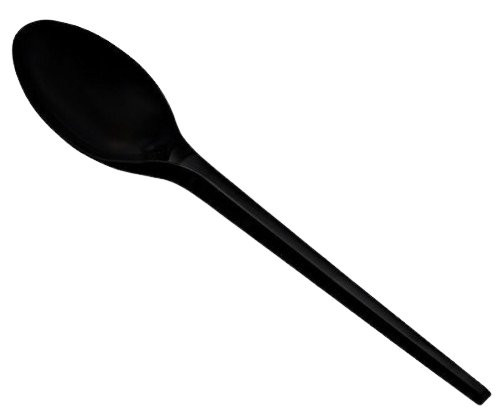  black plastic spoon, light weight 